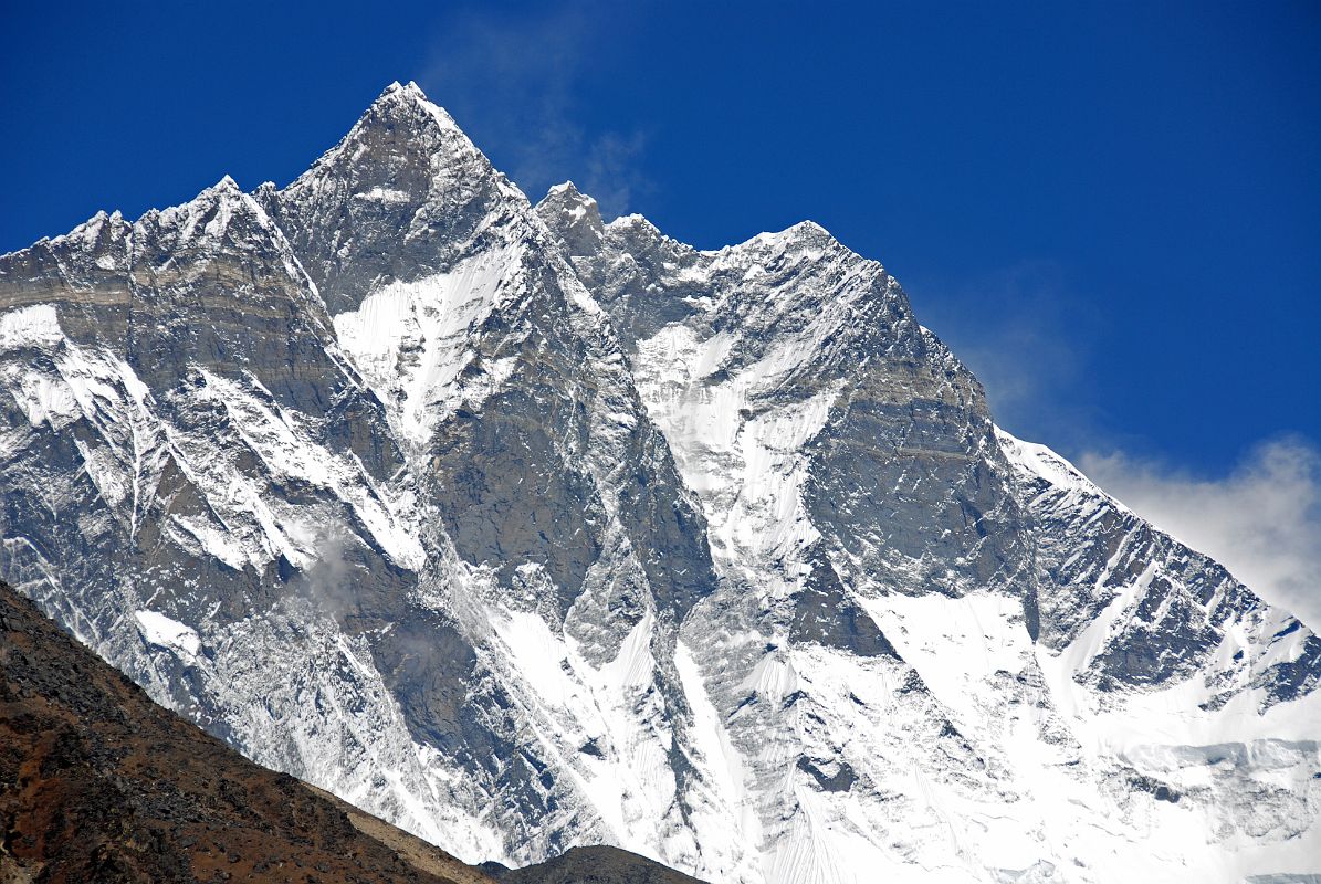 Kongma La 24 Lhotse South Face, Lhotse, Lhotse Middle, Lhotse Shar Close Up From Dingboche